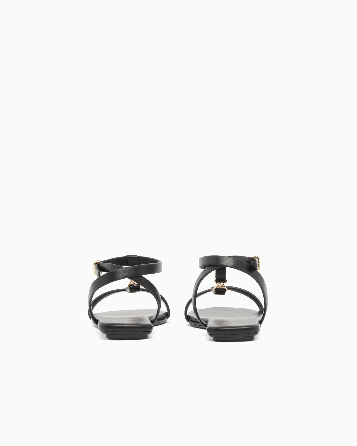Faux leather sandals