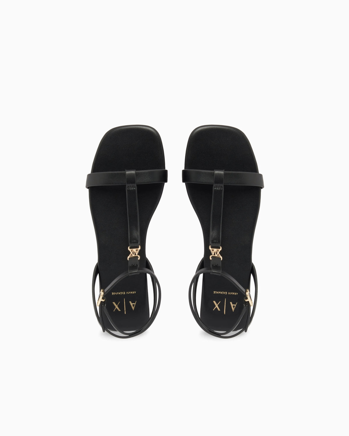 Faux leather sandals