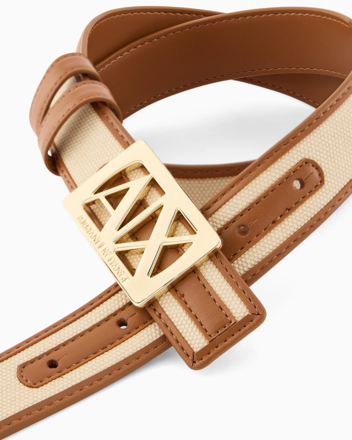 Smooth Leather Belt with Sculptural Buckle