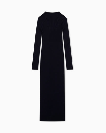 slim fit dress knitted in recycled viscose