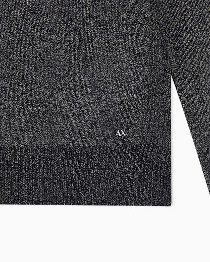 regular fit pullover metallic knitted viscose