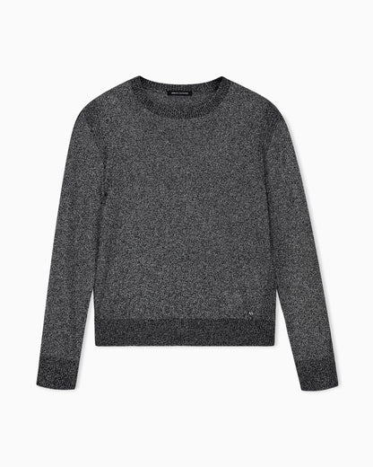 regular fit pullover metallic knitted viscose