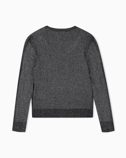 regular fit pullover metallic knitted viscose