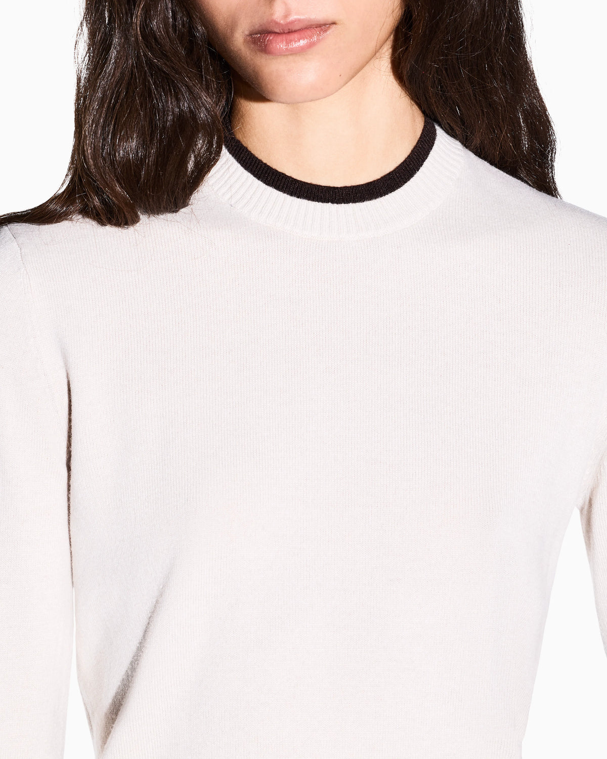 regular fit pullover knitted viscose and cashmere