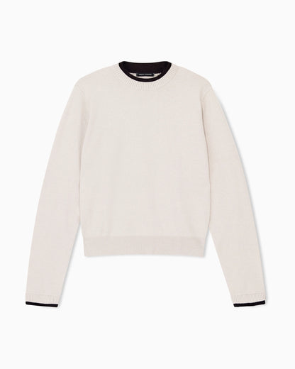 regular fit pullover knitted viscose and cashmere