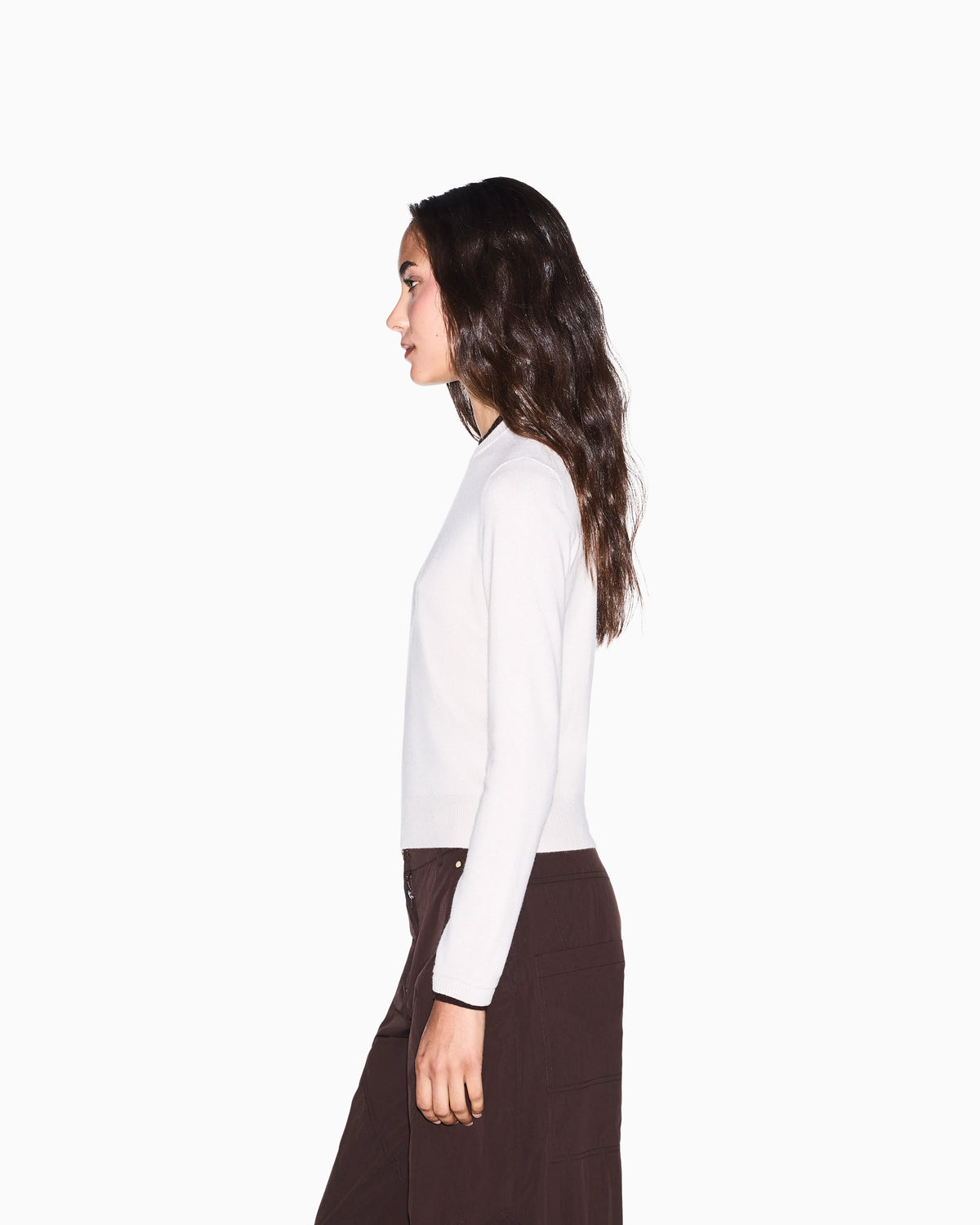 regular fit pullover knitted viscose and cashmere