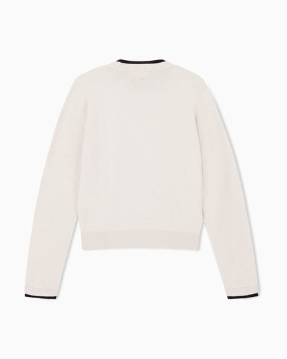 regular fit pullover knitted viscose and cashmere