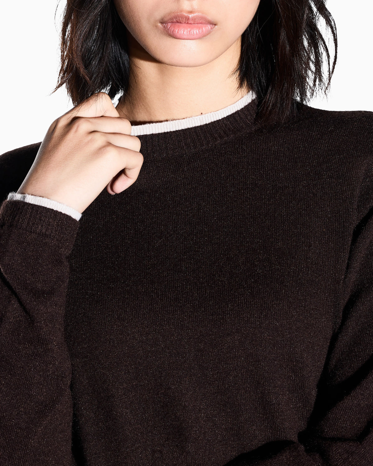 regular fit pullover knitted viscose and cashmere