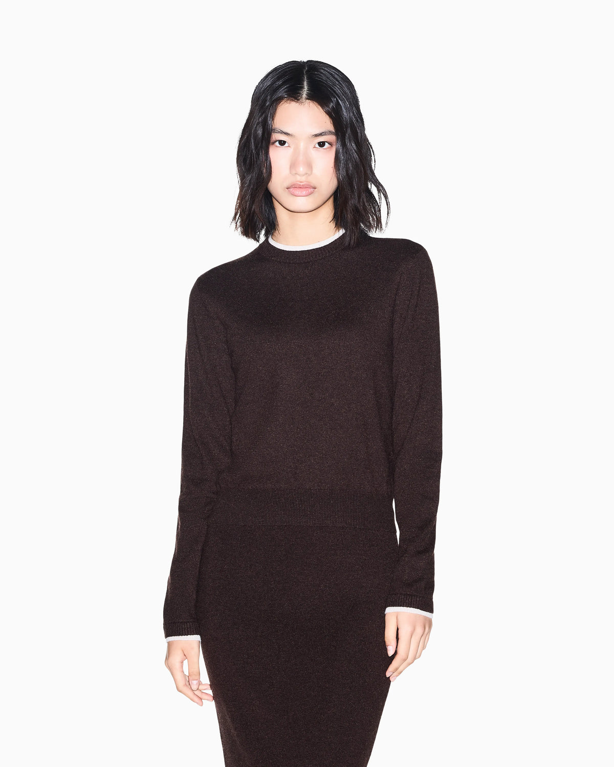 regular fit pullover knitted viscose and cashmere