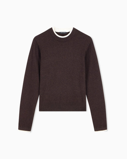regular fit pullover knitted viscose and cashmere