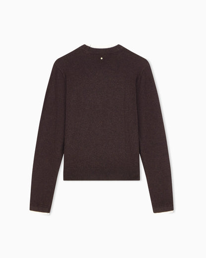 regular fit pullover knitted viscose and cashmere