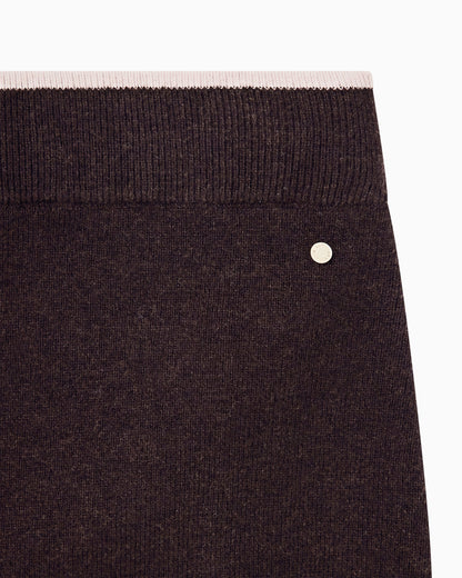Skirt slim-fit knitted in viscose wool and cashmere