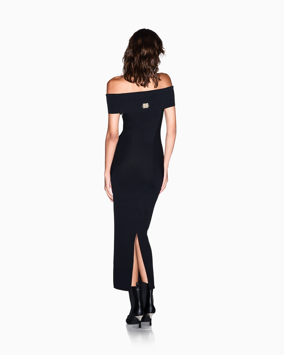 slim fit dress in knitted recycled viscose
