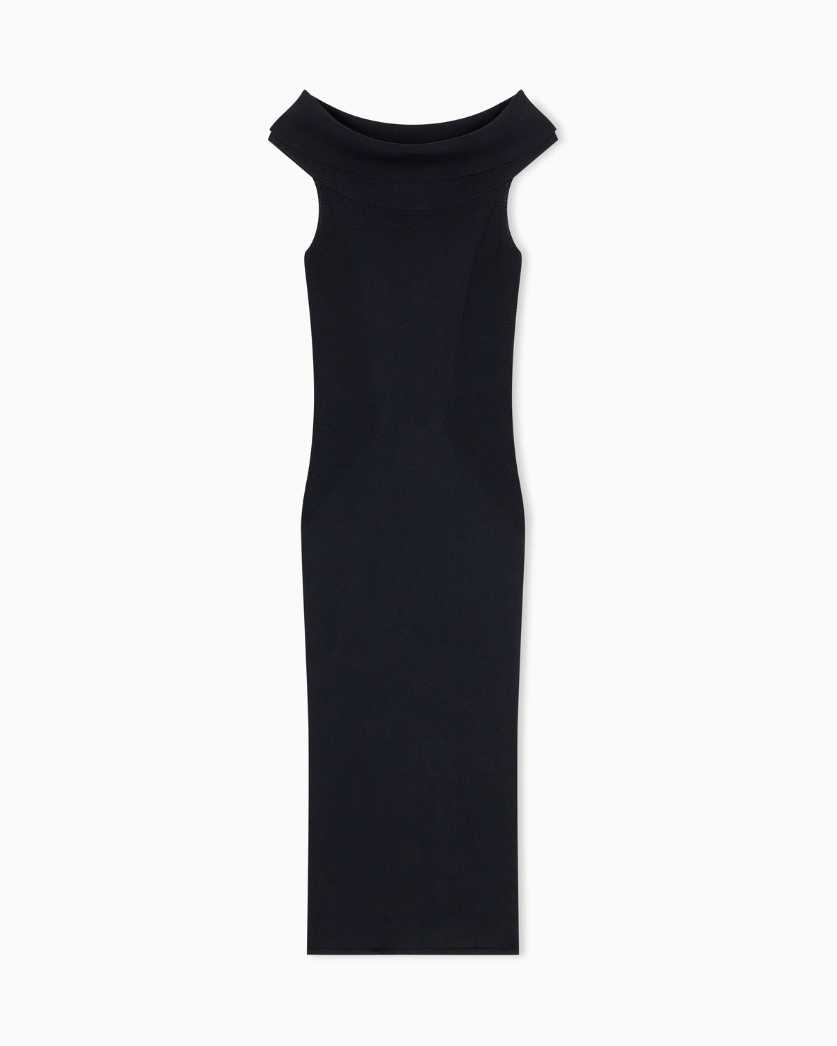 slim fit dress in knitted recycled viscose