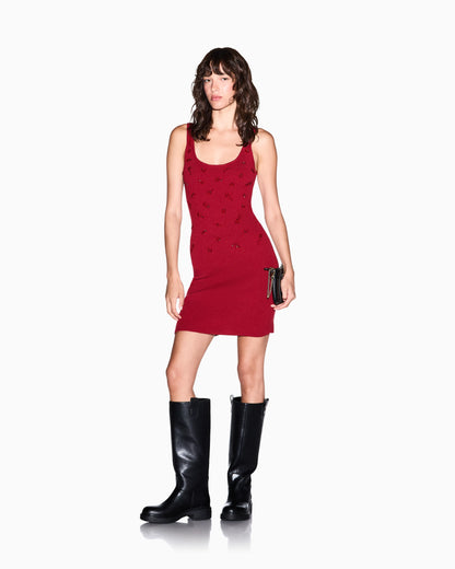 slim fit dress knitted viscose blend