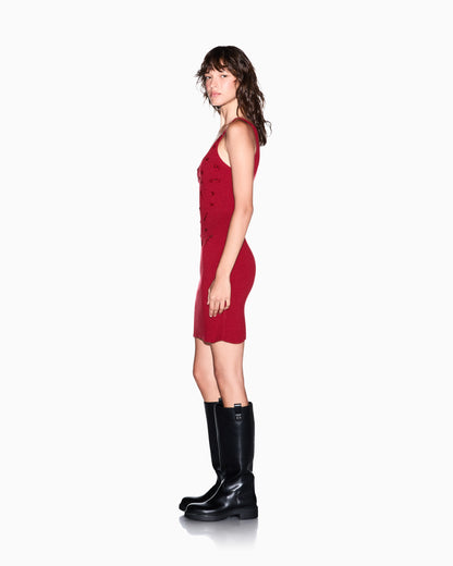 slim fit dress knitted viscose blend