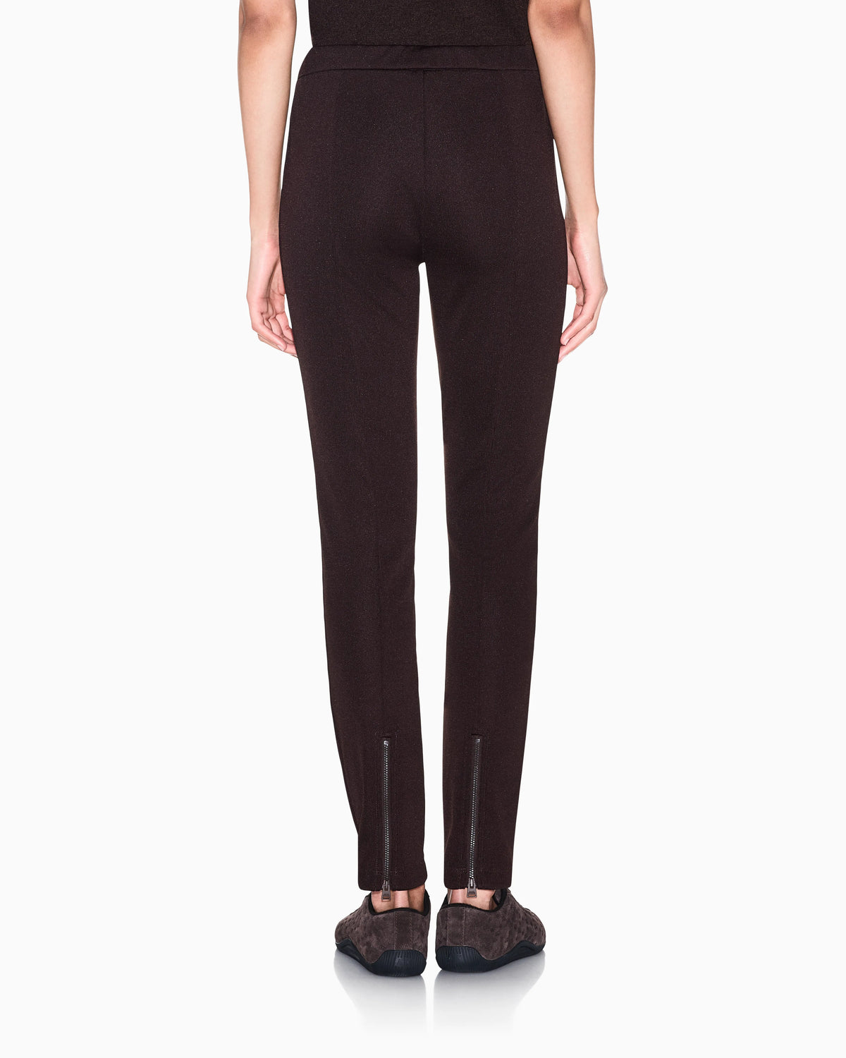 Slim-fit leggings in recycled heavy rib jersey