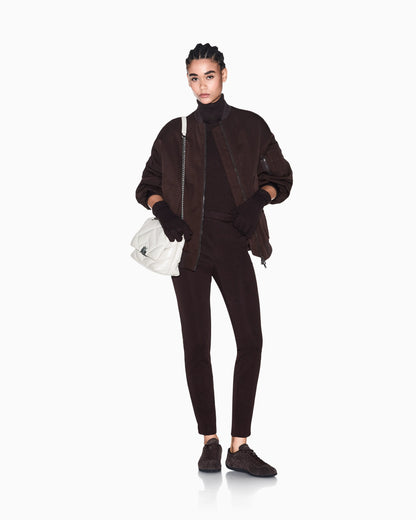 Slim-fit leggings in recycled heavy rib jersey