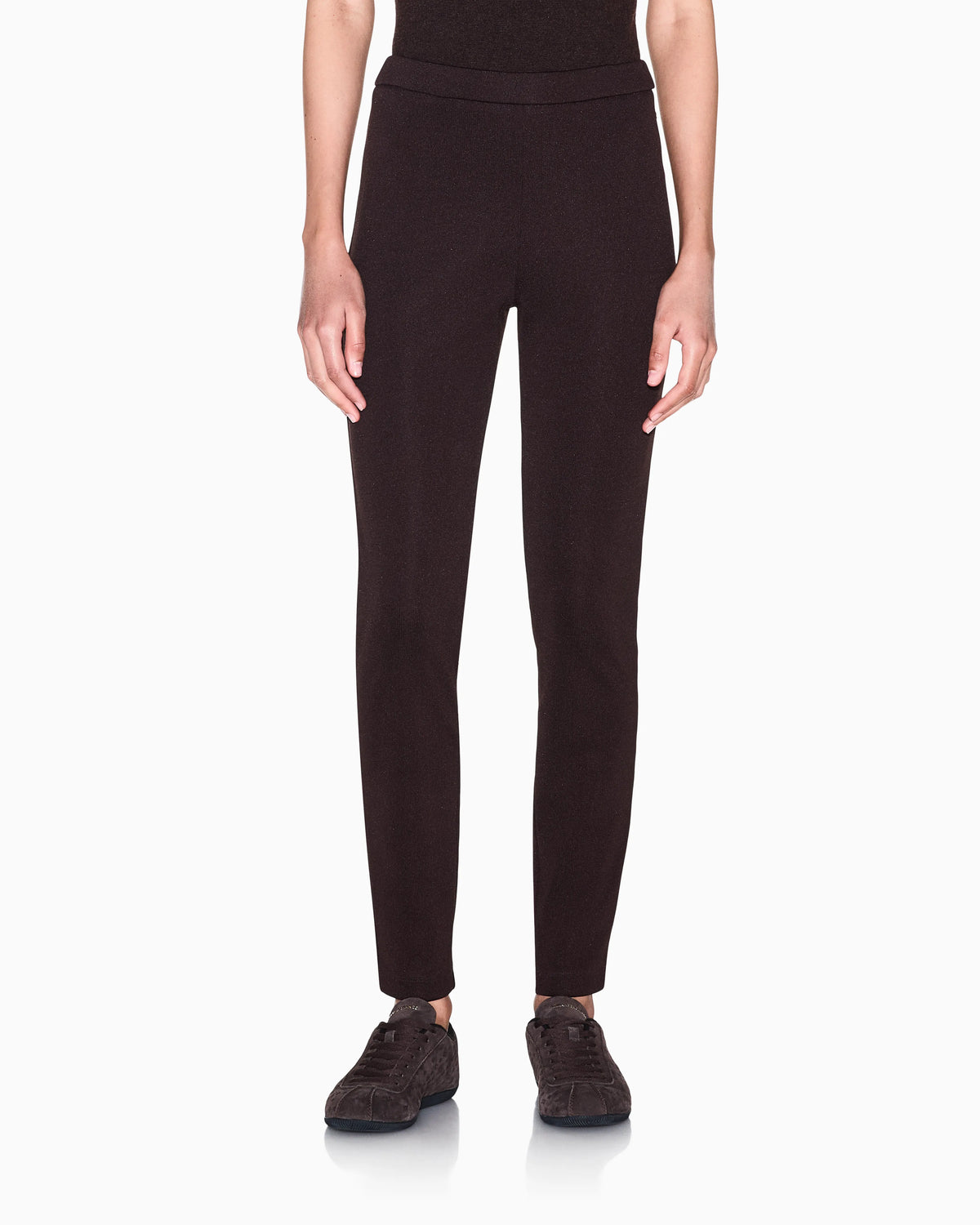 Slim-fit leggings in recycled heavy rib jersey