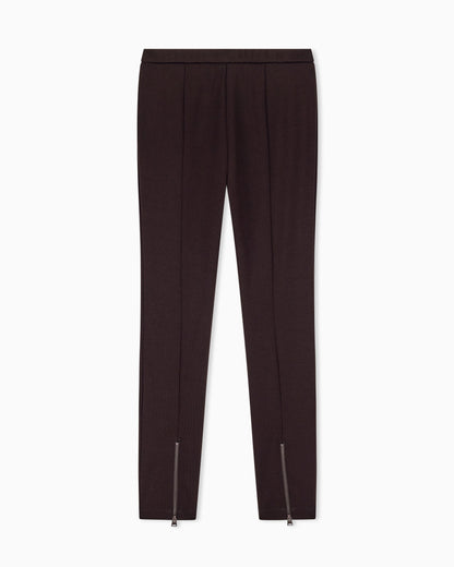 Slim-fit leggings in recycled heavy rib jersey