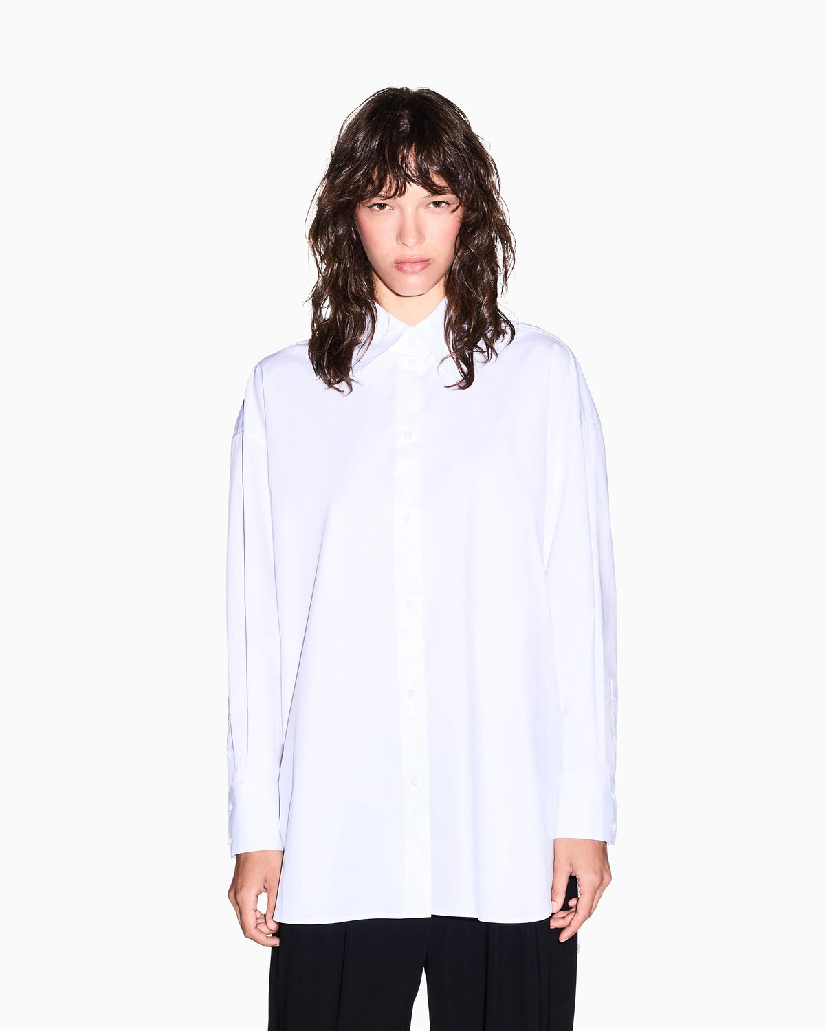 oversized fit shirt in organic cotton poplin