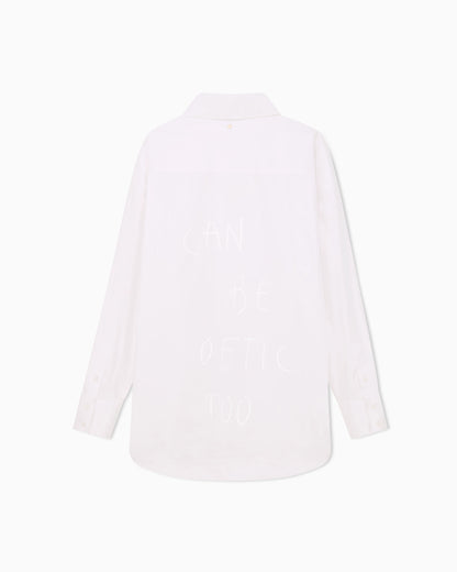 oversized fit shirt in organic cotton poplin