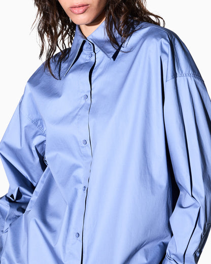 oversized fit shirt in organic cotton poplin