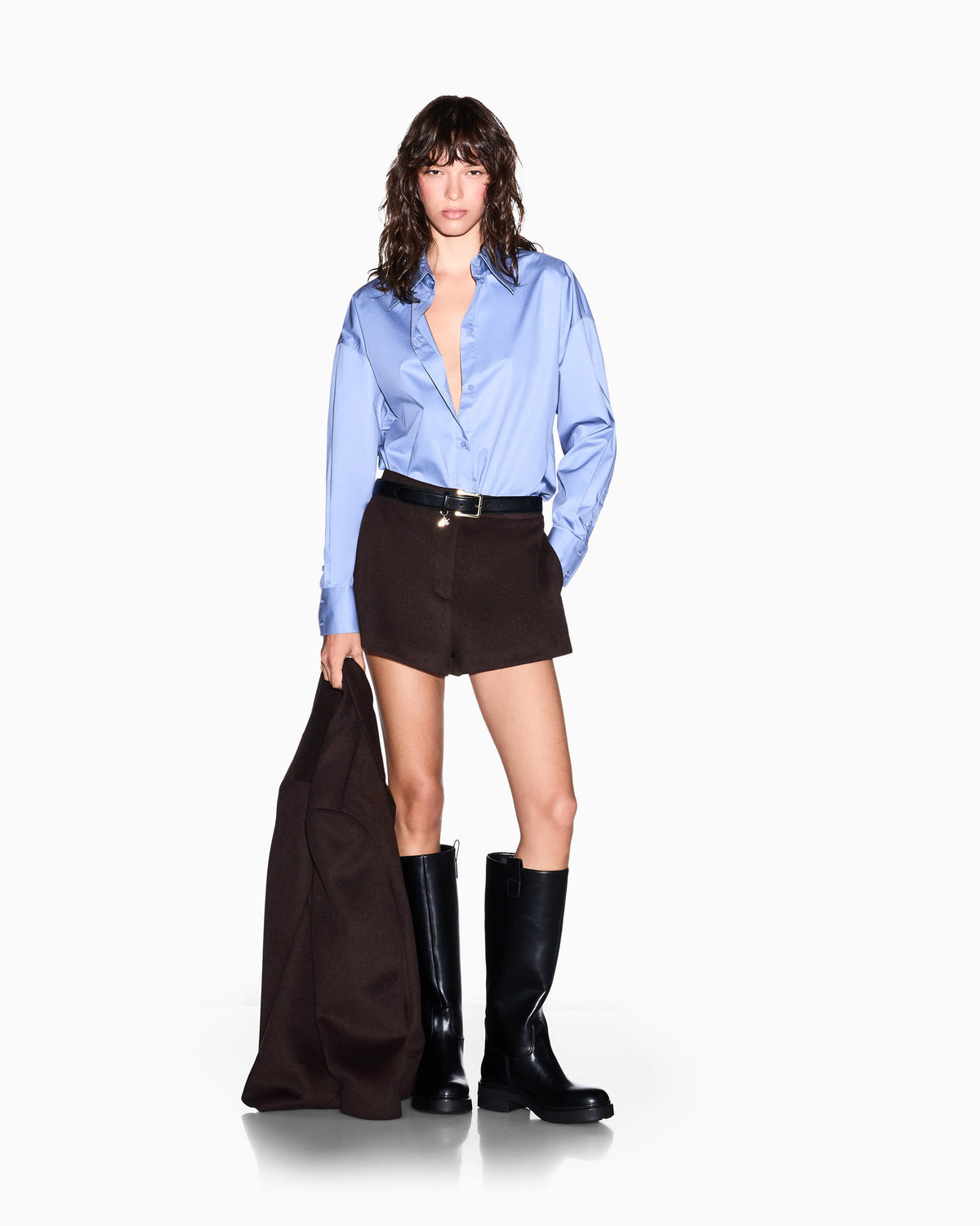 oversized fit shirt in organic cotton poplin