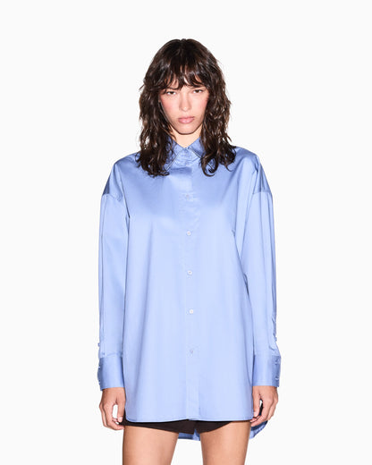 oversized fit shirt in organic cotton poplin
