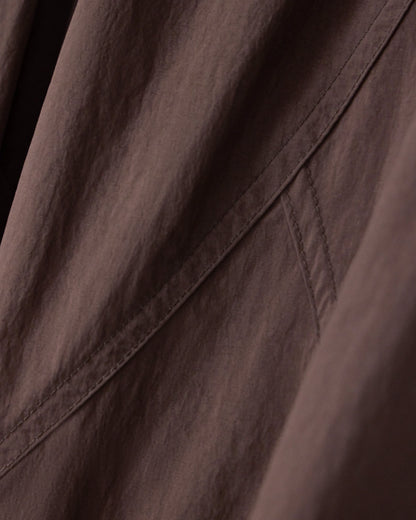 Oversized trousers in crinkle nylon with down padding