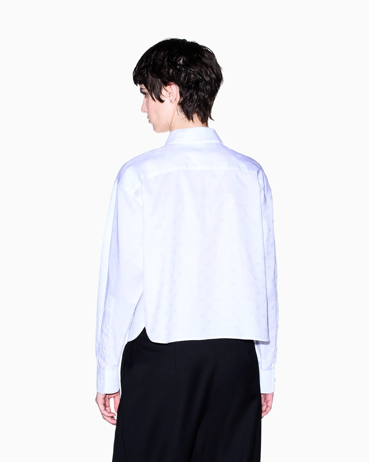 regular fit shirt in cotton jacquard