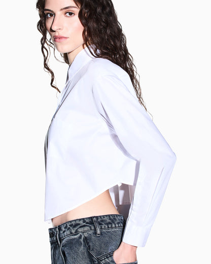 regular fit shirt in organic cotton popeline