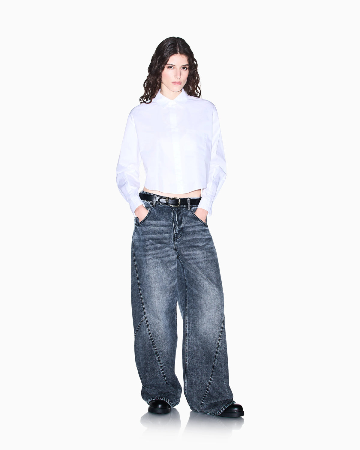 regular fit shirt in organic cotton popeline