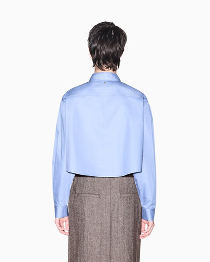 regular fit shirt in organic cotton popeline
