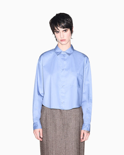 regular fit shirt in organic cotton popeline