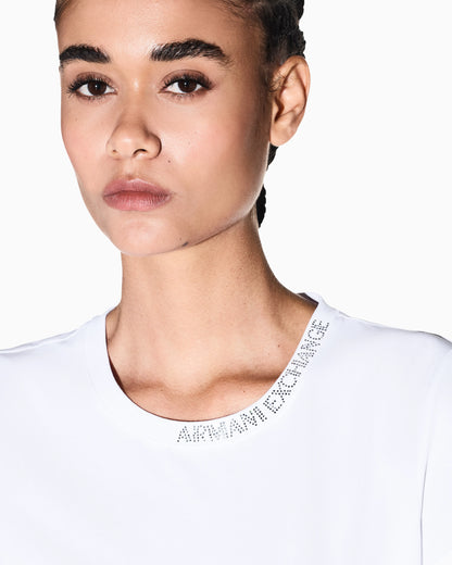 slim fit t-shirt in organic cotton stretch jersey