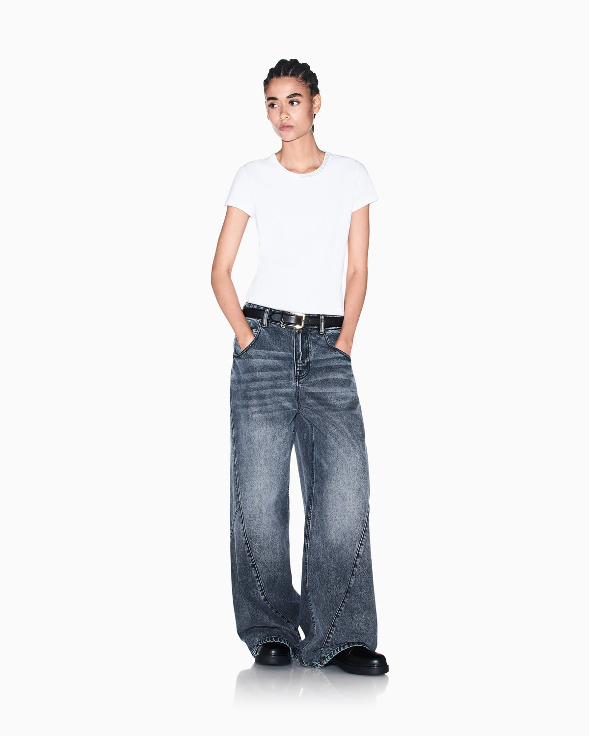 slim fit t-shirt in organic cotton stretch jersey