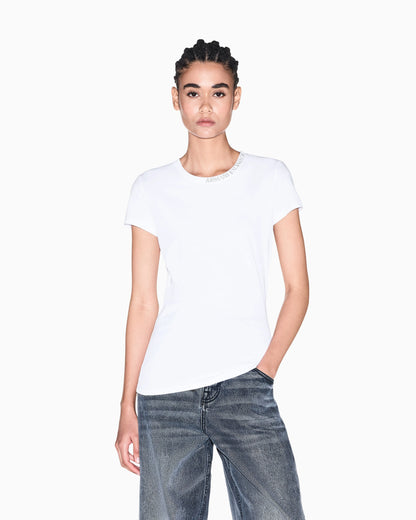 slim fit t-shirt in organic cotton stretch jersey