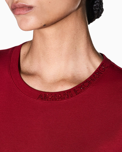 slim fit t-shirt in organic cotton stretch jersey