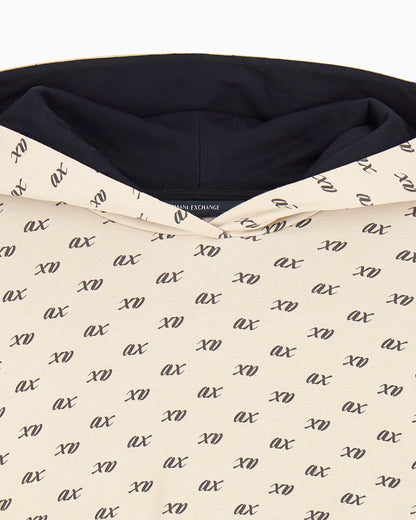 sweatshirt in organic cotton with allover print