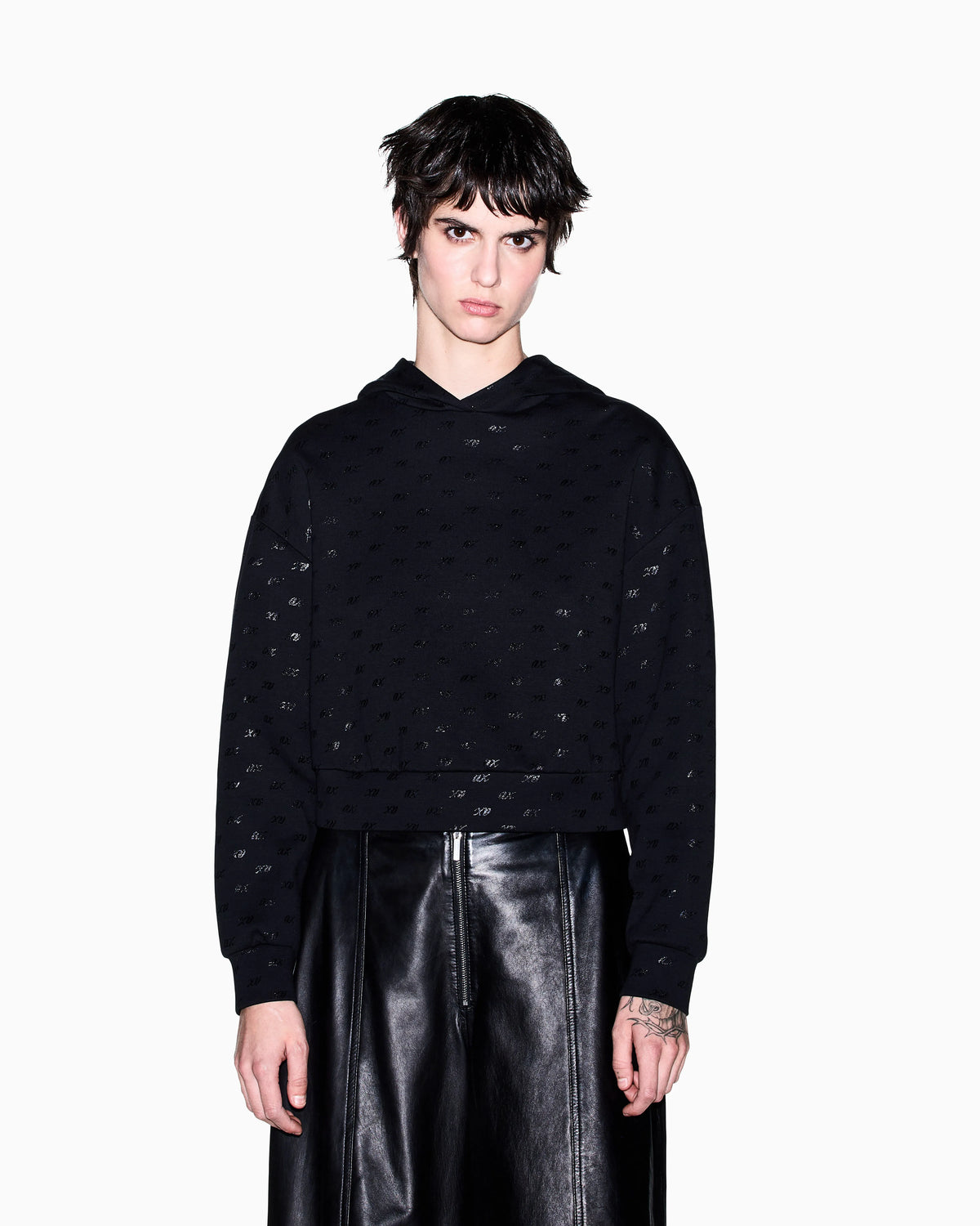 sweatshirt in organic cotton with allover print