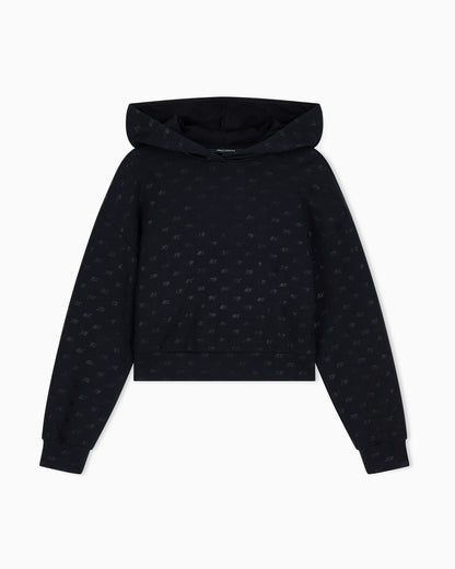 sweatshirt in organic cotton with allover print