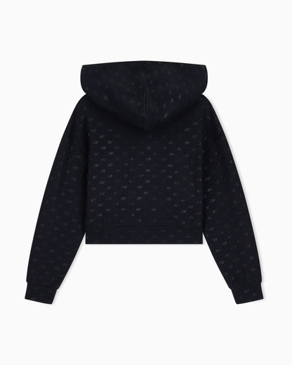 sweatshirt in organic cotton with allover print