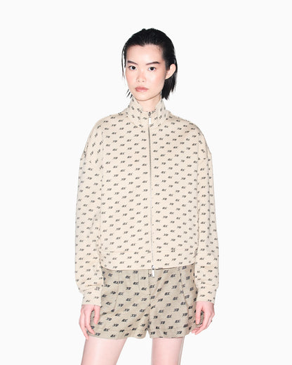 sweatshirt in organic cotton with allover print