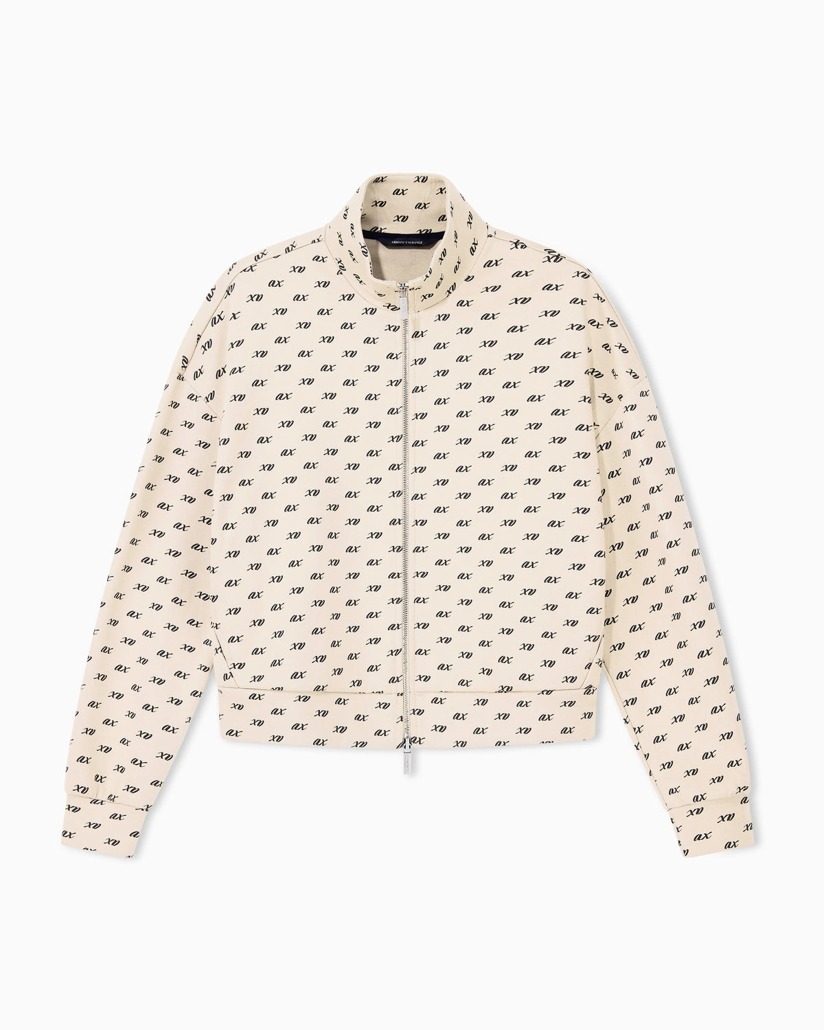 sweatshirt in organic cotton with allover print