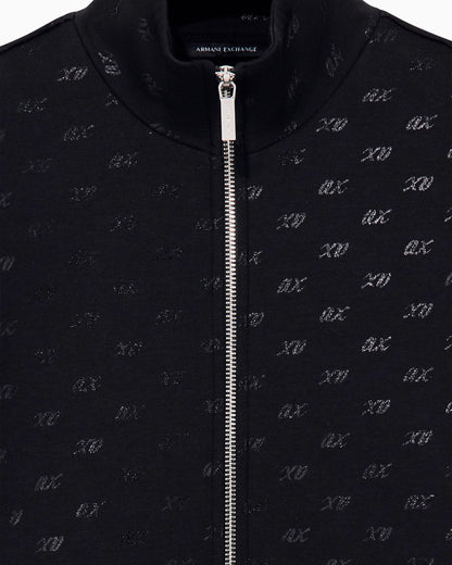 sweatshirt in organic cotton with allover print