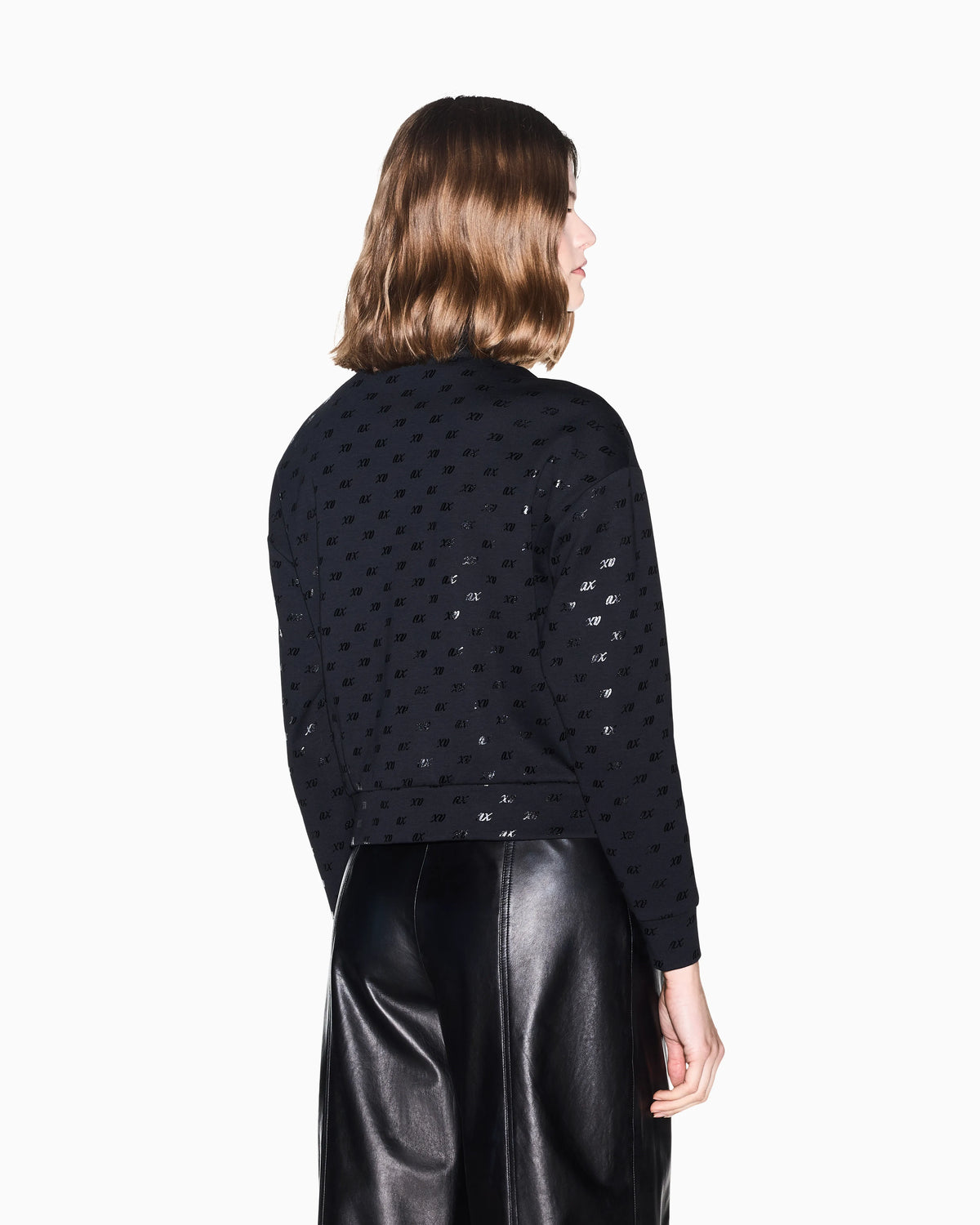 sweatshirt in organic cotton with allover print