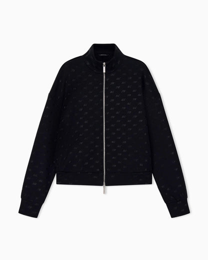 sweatshirt in organic cotton with allover print