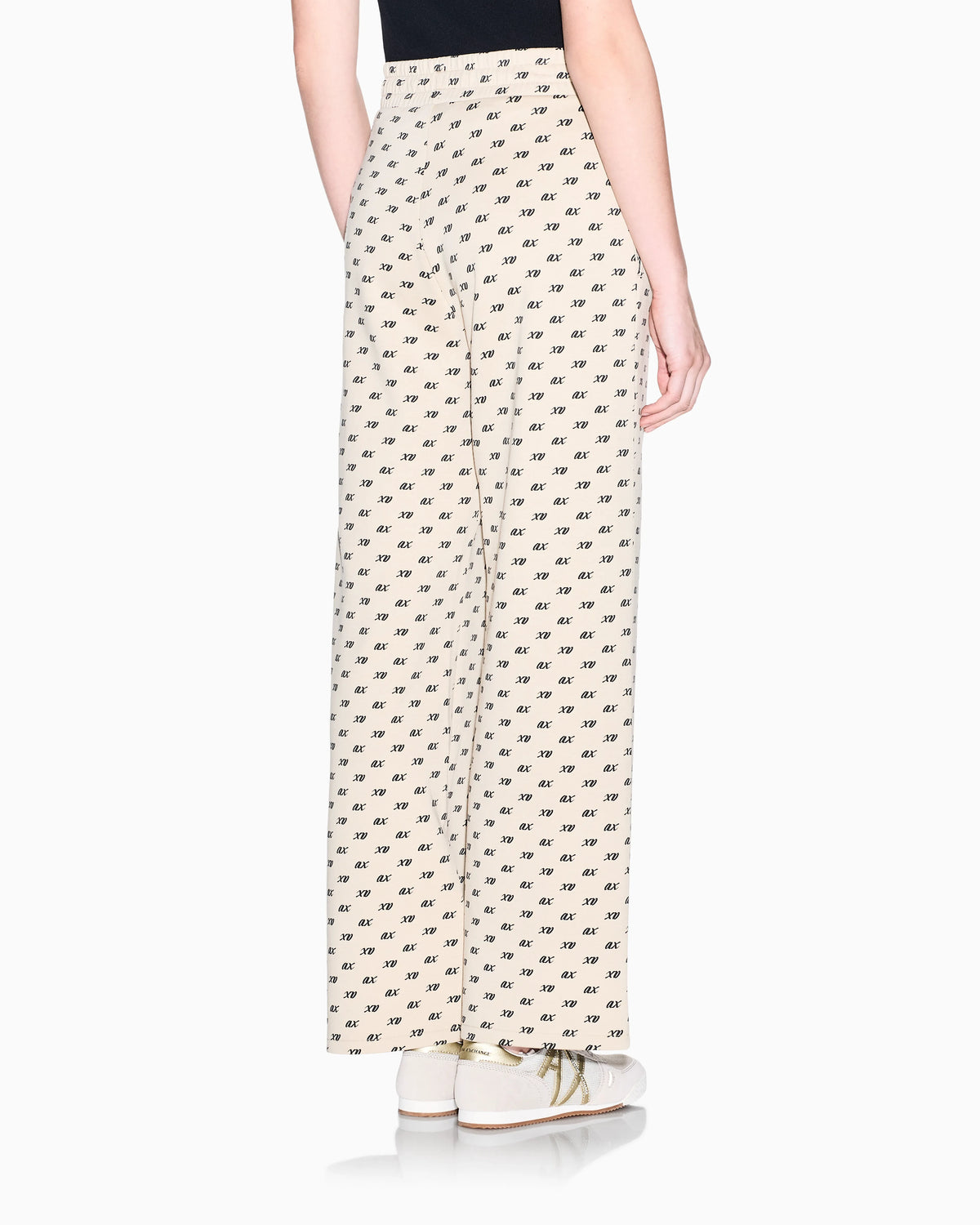 regular fit trousers in organic cotton with allover print