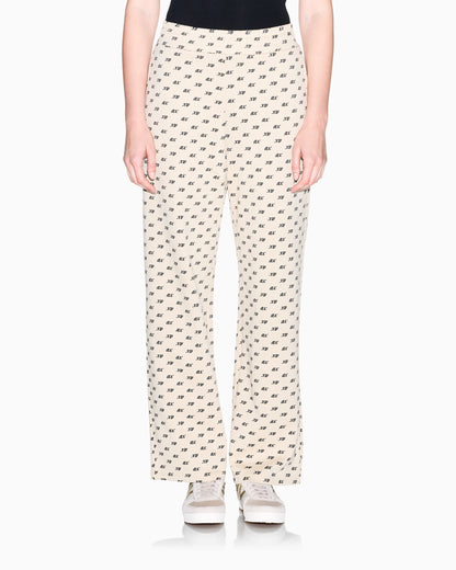 regular fit trousers in organic cotton with allover print